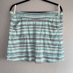 PGA Tour Mint and Gray Striped Golf Skort – Size 10 (32” Waist)